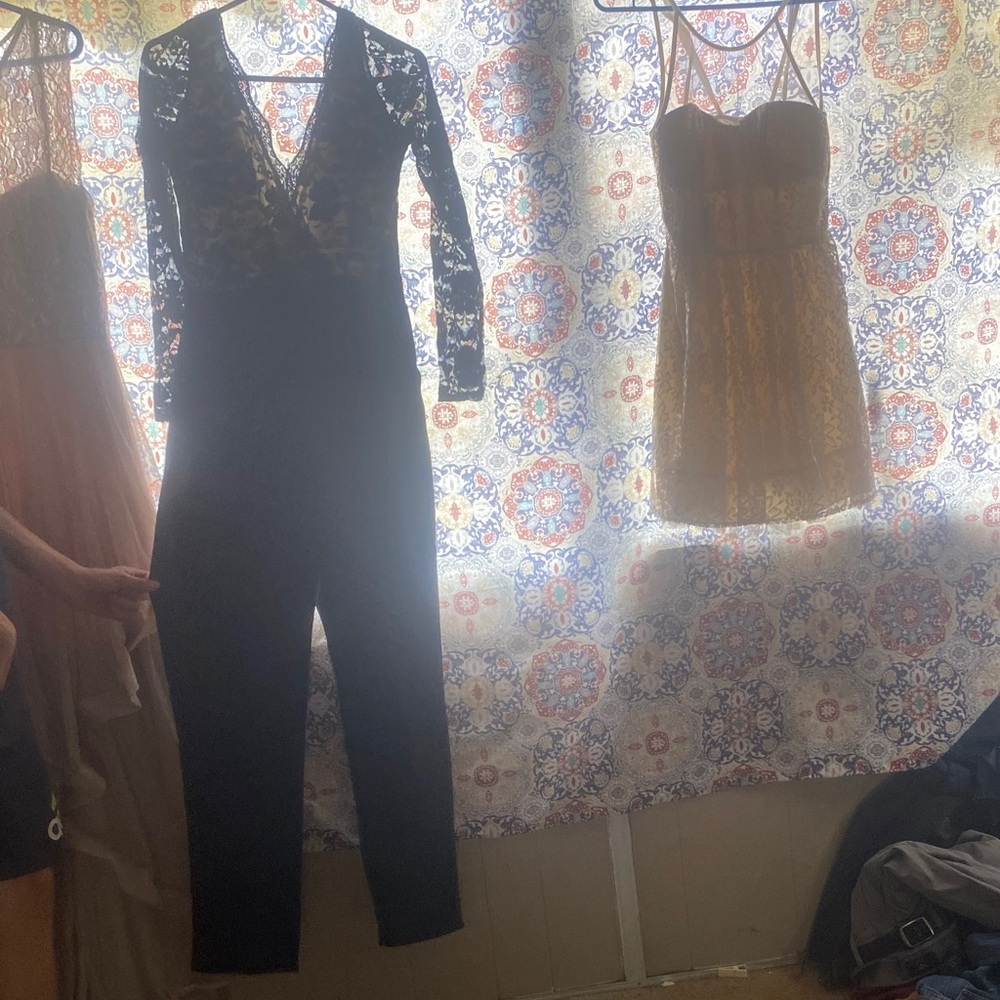 Solemio Black Lace Jumpsuit